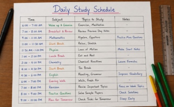 How to Create a Daily Study Schedule